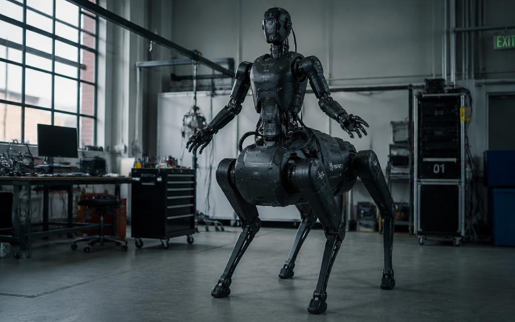 California start up Satyress reveals Threehalves, a seven foot robot designed for wildfires